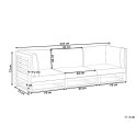 Sofa ogrodowa dla 3 osób TRANI Modułowy Certyfikowane drewno akacjowe Ciemnobrązowy Lumarko!