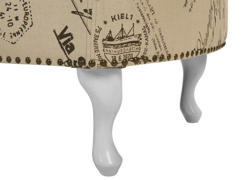 Szezlong lewostronny nadruk beżowy NIMES