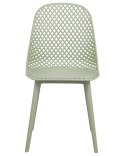 Zestaw 4 krzeseł do jadalni EMORY Jasnozielony