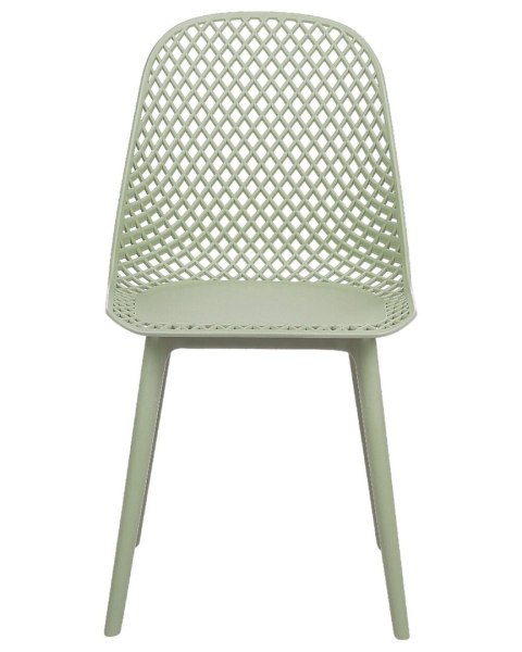 Zestaw 4 krzeseł do jadalni EMORY Jasnozielony