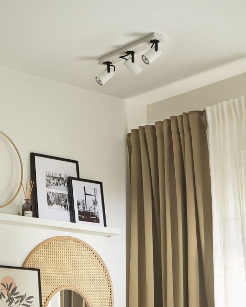 Lampa spot 3-punktowa KLIP Regulowana Metal Biały