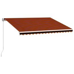  Ręcznie zwijana markiza, 450 x 300 cm, pomarańczowo-brązowa Lumarko! Lumarko!