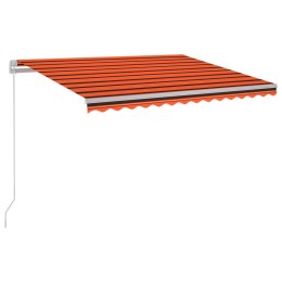  Ręcznie zwijana markiza z LED, 300x250 cm, pomarańczowo-brązowa Lumarko! Lumarko!