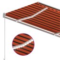 Ręcznie zwijana markiza z LED, 300x250 cm, pomarańczowo-brązowa Lumarko! Lumarko!