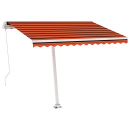  Ręcznie zwijana markiza z LED, 300x250 cm, pomarańczowo-brązowa Lumarko! Lumarko!