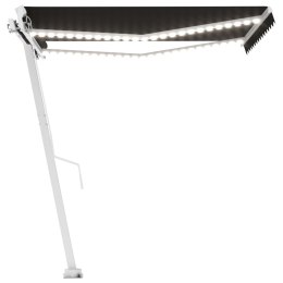 Ręcznie zwijana markiza z LED, 350 x 250 cm, antracytowa Lumarko! Lumarko!