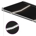  Ręcznie zwijana markiza z LED, 4,5x3 m, antracytowa Lumarko! Lumarko!