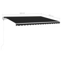  Ręcznie zwijana markiza z LED, 4,5x3 m, antracytowa Lumarko! Lumarko!