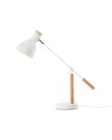 Lampa biurkowa PECKOS Regulowana Metal Biały Lumarko!