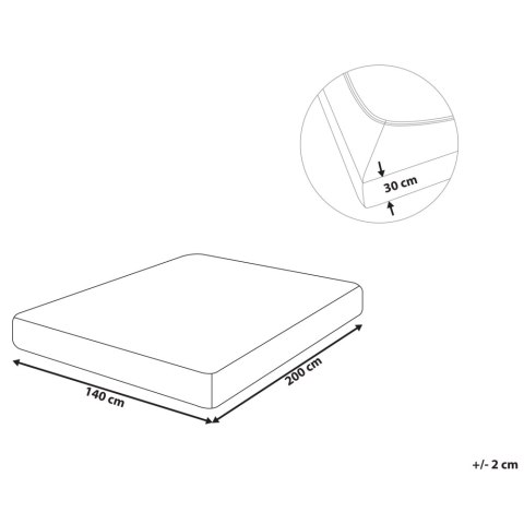 Prześcieradło z gumką JANBU Bawełna 140x200 cm Beżowoszary