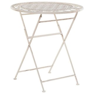 Stolik ogrodowy metalowy ø 70 cm beżowy TRIESTE