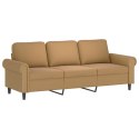  3-osobowa sofa z poduszkami, brązowa, 180 cm, aksamit Lumarko! Lumarko!
