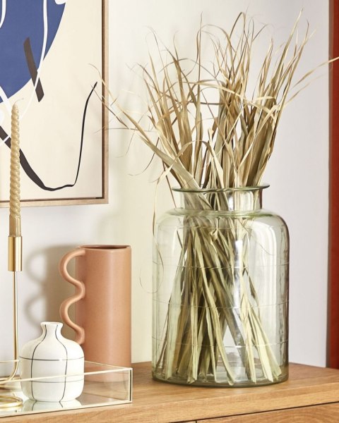 Wazon na kwiaty VINDALOO Szkło 35 cm Jasnozielony