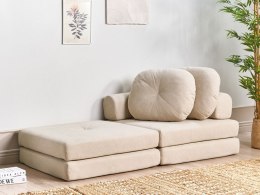 Sofa rozkładana jednoosobowa beżowa OLDEN Lumarko!