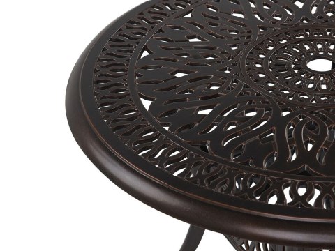 Stół ogrodowy okrągły ⌀ 90 cm brązowy ANCONA