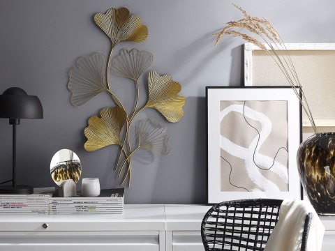 Dekoracja ścienna Kwiat INDIUM Metal Złoty 79 cm