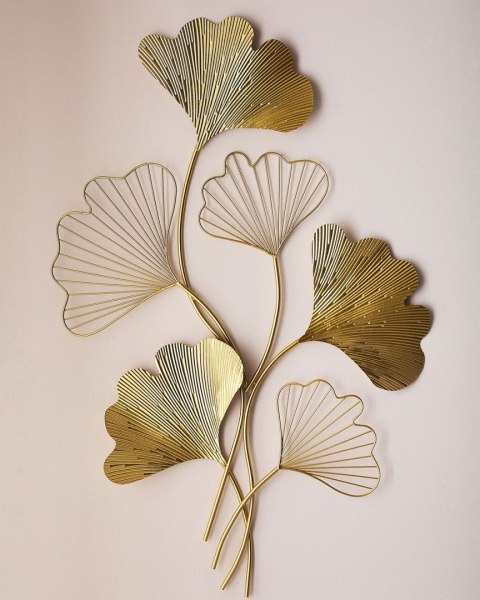 Dekoracja ścienna Kwiat INDIUM Metal Złoty 79 cm
