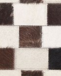 Dywan patchwork skórzany 140 x 200 cm beżowo-brązowy KAYABEY Lumarko!