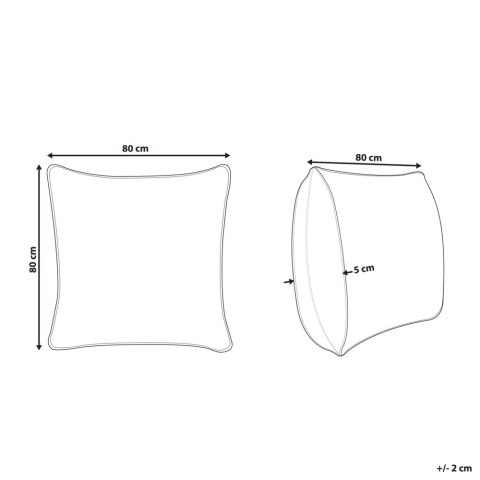 Poduszka z mikrofibry niska 80 x 80 cm ERRIGAL
