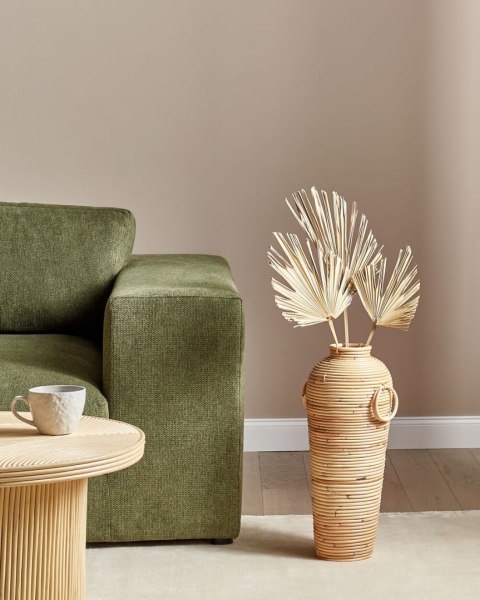 Wazon dekoracyjny ELATIA Rattan 50 cm Naturalny