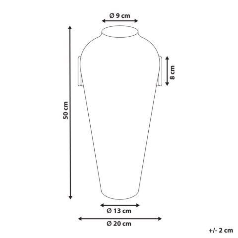 Wazon dekoracyjny ELATIA Rattan 50 cm Naturalny