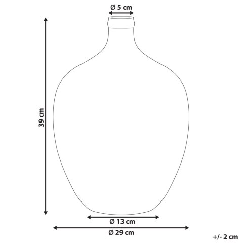 Wazon dekoracyjny ROTI Szkło 39 cm Błękitny