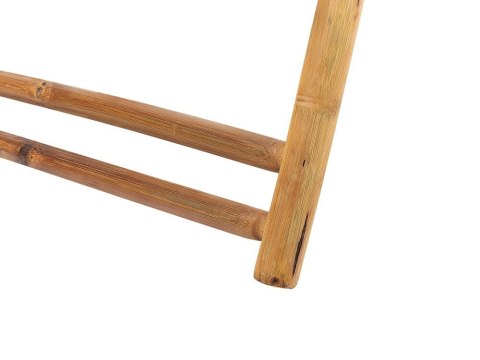 Zestaw 2 leżaków ogrodowych bambusowy jasne drewno z białym ATRANI