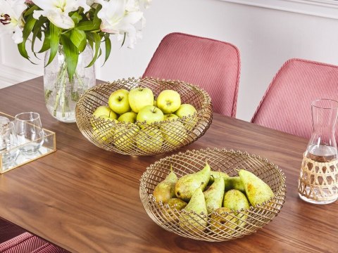 Zestaw 2 mis dekoracyjnych złoty BALIUNG