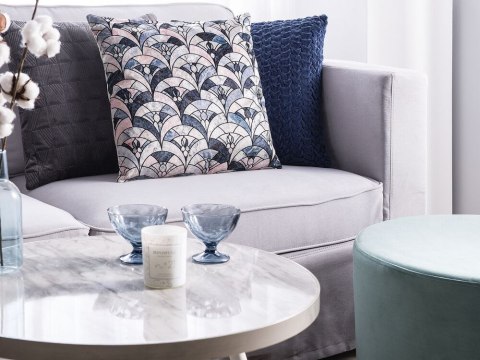 Zestaw 2 poduszek dekoracyjnych KOODAL 45 x 45 cm Kolorowy Wzór geometryczny