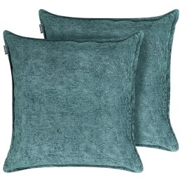 Zestaw 2 poduszek dekoracyjnych VERPIS Bawełna 50 x 50 cm Niebieski Jednolity Lumarko!