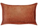 Zestaw 2 poduszek dekoracyjnych ZINNIA Sztruks 47 x 27 cm Złoty brąz Jednolity Lumarko!