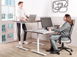 Biurko regulowane elektrycznie 180 x 80 cm szaro-białe DESTINAS Lumarko!
