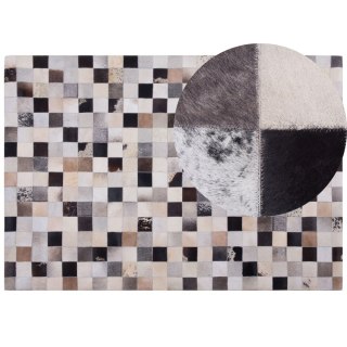 Dywan patchwork skórzany 160 x 230 cm wielokolorowy RIZE