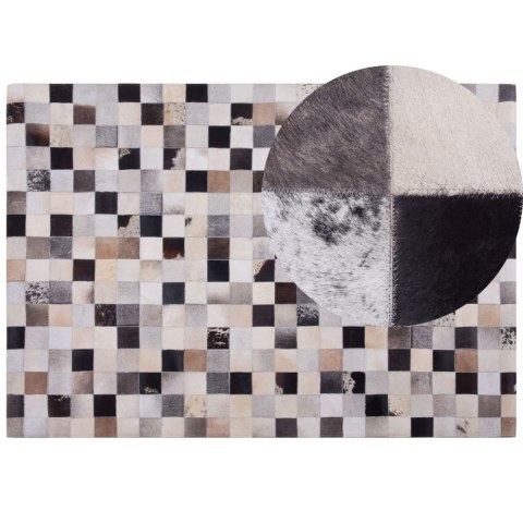 Dywan patchwork skórzany 160 x 230 cm wielokolorowy RIZE
