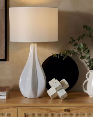 Lampa stołowa SANTEE Porcelana Złamana biel