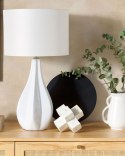 Lampa stołowa SANTEE Porcelana Złamana biel Lumarko!