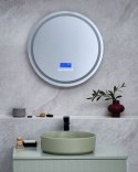 Lustro łazienkowe LED BROGNON 60 cm 60 cm Wbudowany głośnik Bluetooth Srebrny Lumarko!