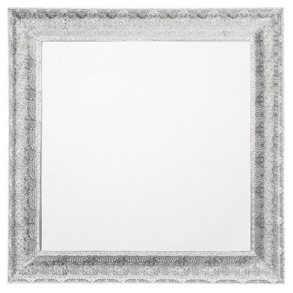 Lustro ścienne CAVAN 65 cm 65 cm Metal Srebrny