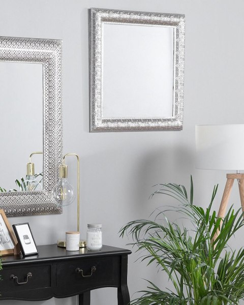 Lustro ścienne CAVAN 65 cm 65 cm Metal Srebrny