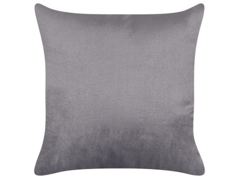 Szezlong welurowy prawostronny beżowo-szary GONESSE