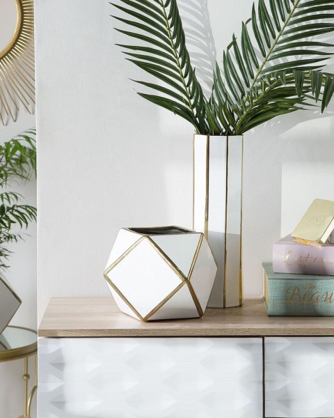 Wazon na kwiaty ESTELLA Ceramika 40 cm Biały