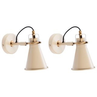 Zestaw 2 lamp ściennych MOYOLA Regulowana Metal Beżowy