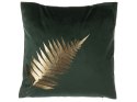 Zestaw 2 poduszek dekoracyjnych FERN Welur 45 x 45 cm Ciemnozielony Wzór roślinny Lumarko!