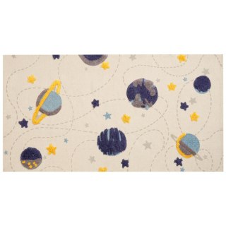 Dywan dziecięcy bawełniany motyw galaktyki 80 x 150 cm wielokolorowy LANGSA