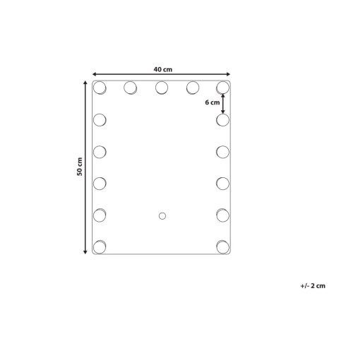 Lustro łazienkowe LED LUCENAY 40 cm 50 cm Srebrny