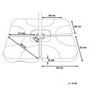 Podstawa do parasola CARIA Beżowoszary Kwadratowy 9 kg Lumarko!