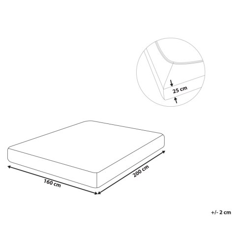 Prześcieradło z gumką HOFUF Bawełna 160x200 cm Beżowy