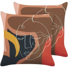 Zestaw 2 poduszek dekoracyjnych HYACINTH 45 x 45 cm Kolorowy Wzór abstrakcyjny Lumarko!