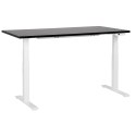 Biurko regulowane elektrycznie 160 x 72 cm czarno-białe DESTINES
