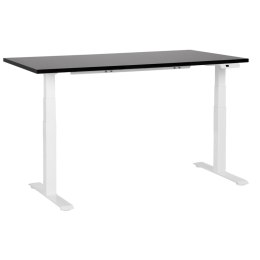 Biurko regulowane elektrycznie 160 x 72 cm czarno-białe DESTINES Lumarko!
